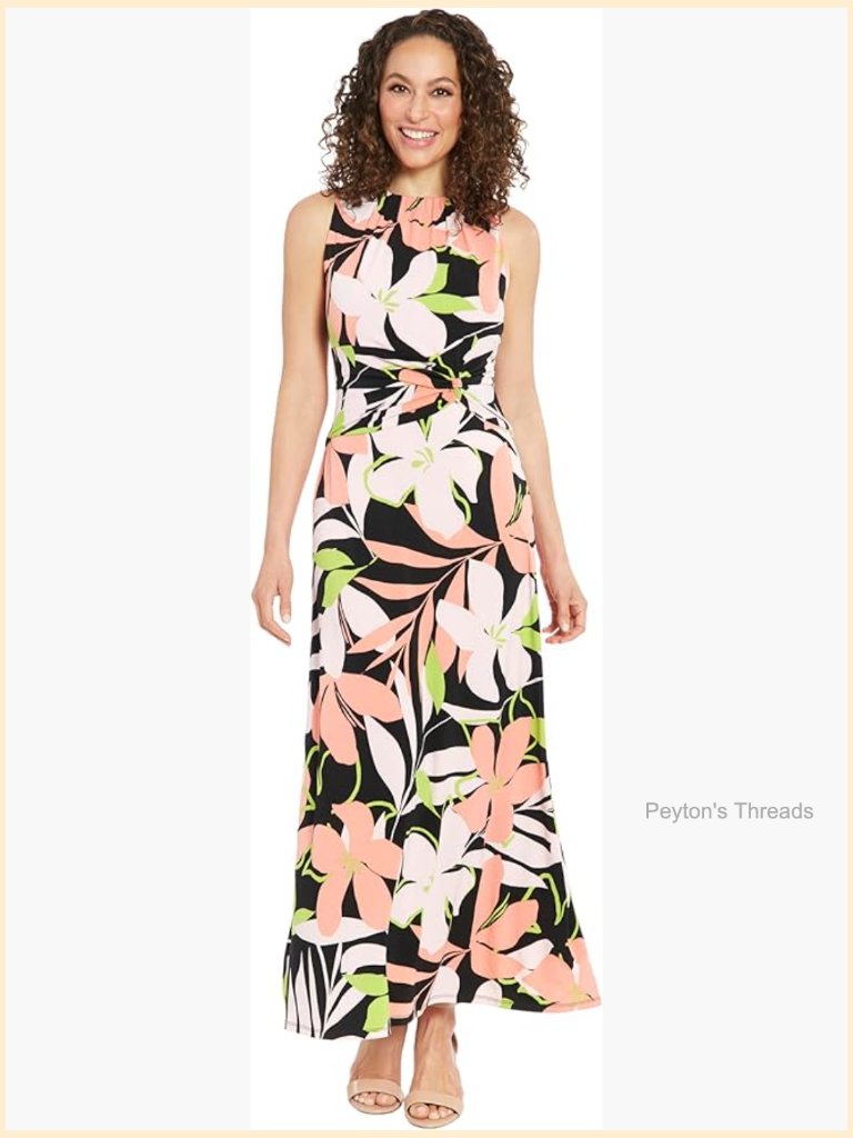 Sleeveless Maxi Dress With Waistband Twist Detail